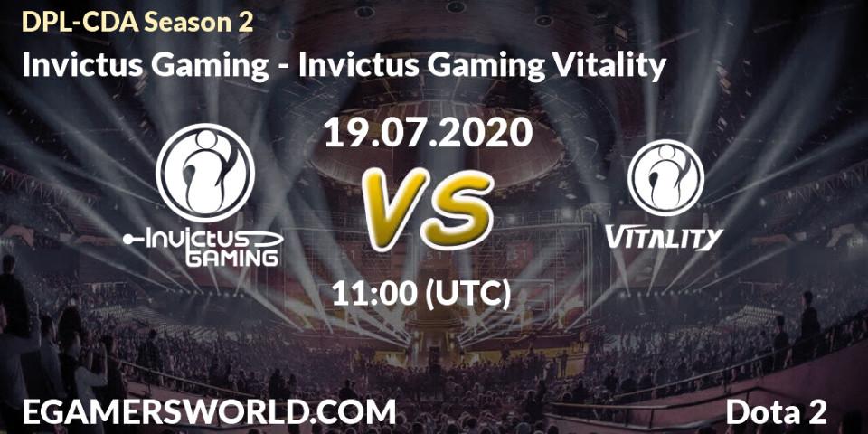 Invictus Gaming - Invictus Gaming Vitality: прогноз. 18.07.2020 at 08:01, Dota 2, DPL-CDA Professional League Season 2