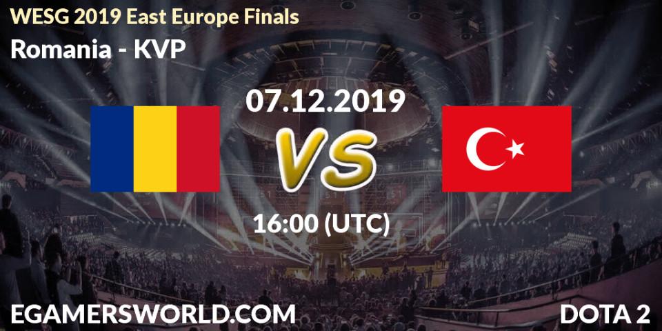 Romania - KVP: прогноз. 07.12.2019 at 16:22, Dota 2, WESG 2019 East Europe Finals