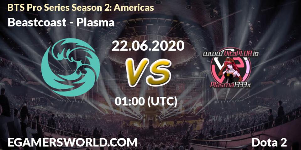 Beastcoast - Plasma: прогноз. 21.06.2020 at 23:49, Dota 2, BTS Pro Series Season 2: Americas
