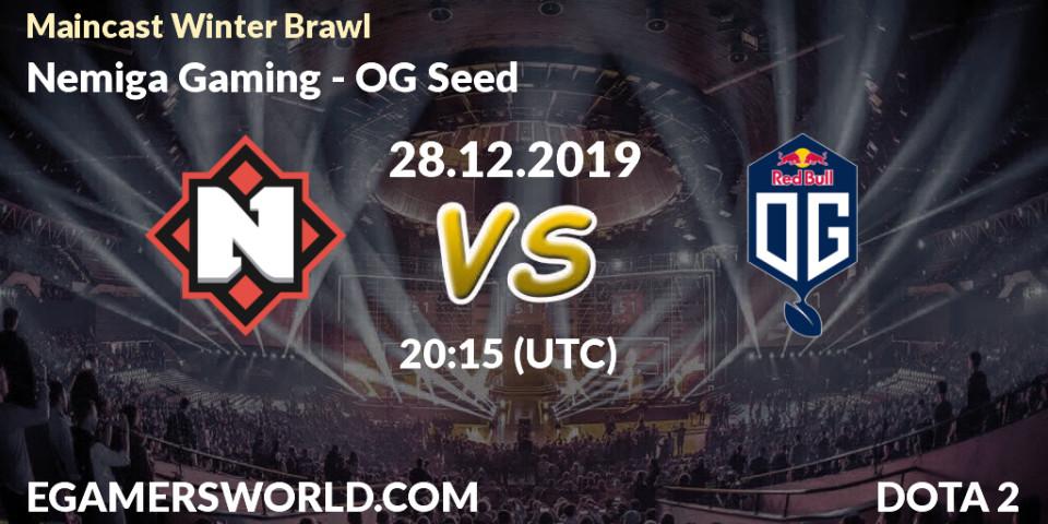 Nemiga Gaming - OG Seed: прогноз. 28.12.2019 at 19:20, Dota 2, Maincast Winter Brawl