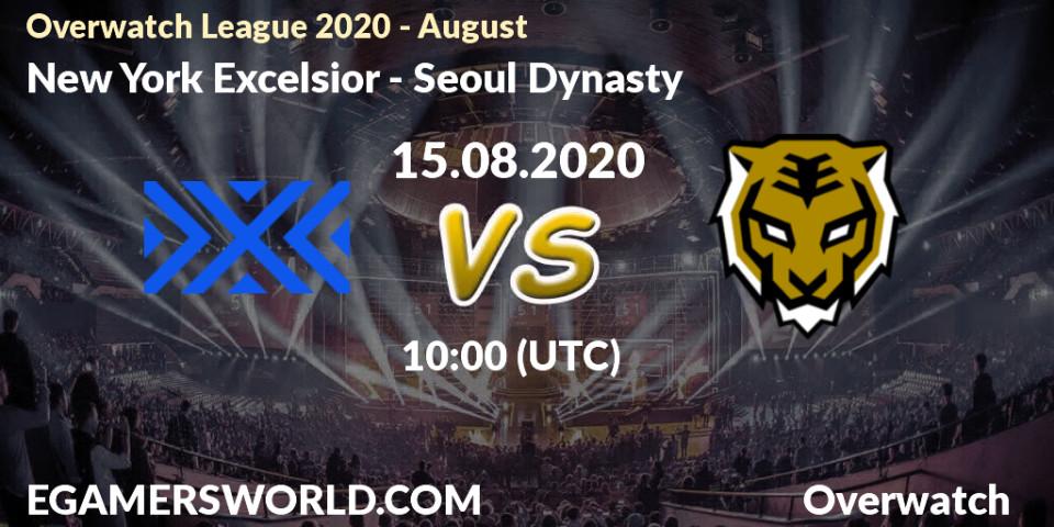 New York Excelsior - Seoul Dynasty: прогноз. 15.08.2020 at 08:00, Overwatch, Overwatch League 2020 - August