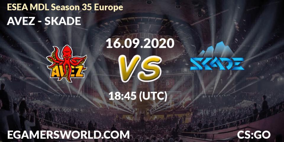 AVEZ - SKADE: прогноз. 16.09.2020 at 18:45, Counter-Strike (CS2), ESEA MDL Season 35 Europe