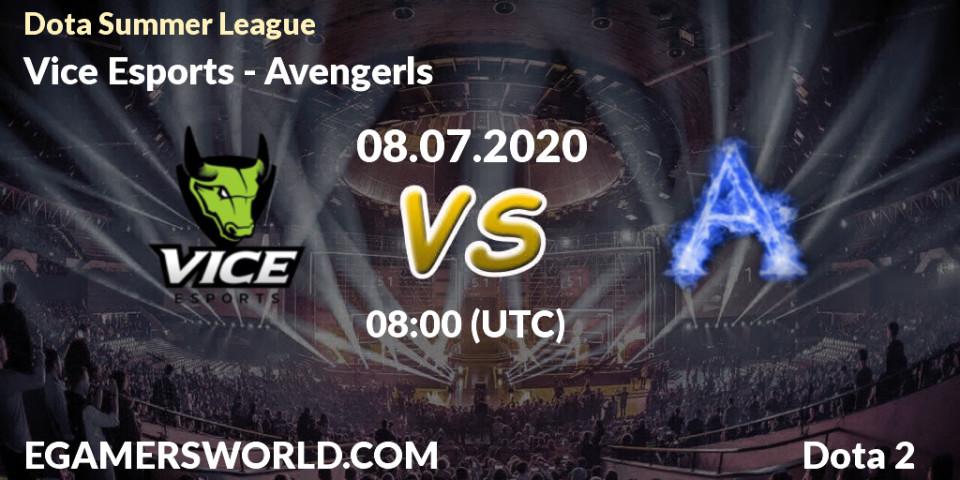 Vice Esports - Avengerls: прогноз. 08.07.20, Dota 2, Dota Summer League