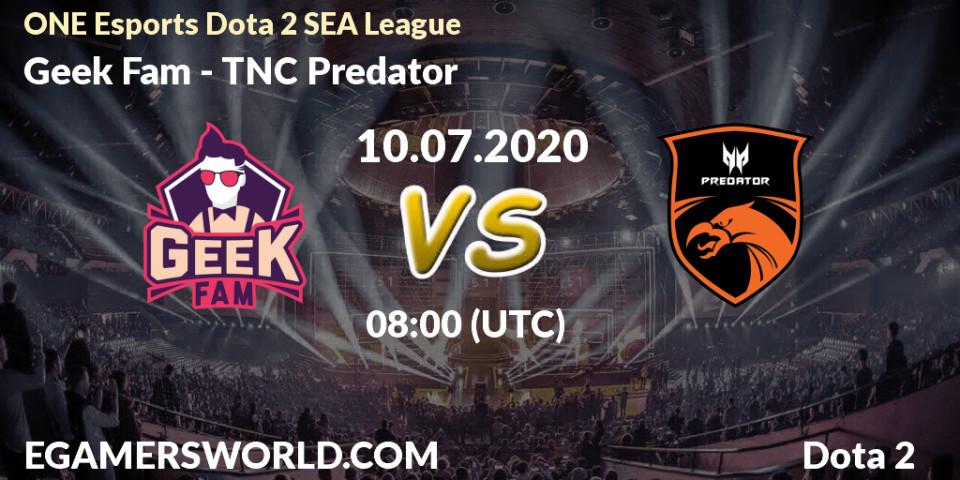 Geek Fam - TNC Predator: прогноз. 10.07.20, Dota 2, ONE Esports Dota 2 SEA League
