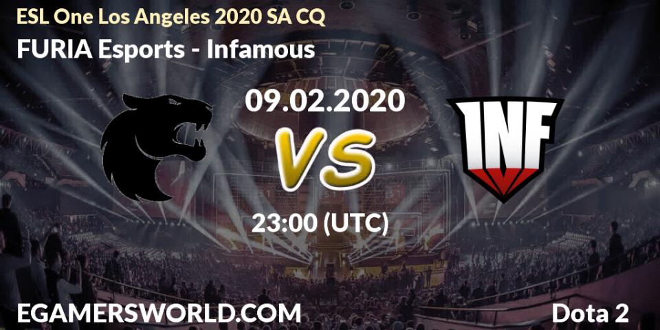 FURIA Esports - Infamous: прогноз. 09.02.2020 at 23:19, Dota 2, ESL One Los Angeles 2020 SA CQ