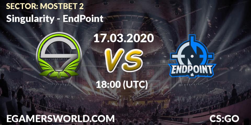 Singularity - EndPoint: прогноз. 17.03.2020 at 18:00, Counter-Strike (CS2), SECTOR: MOSTBET 2