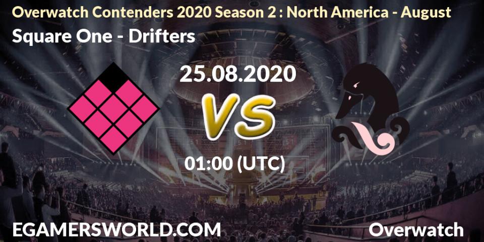 Square One - Drifters: прогноз. 25.08.20, Overwatch, Overwatch Contenders 2020 Season 2: North America - August