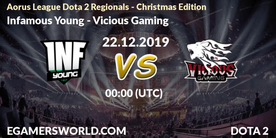 Infamous Young - Vicious Gaming: прогноз. 21.12.19, Dota 2, Aorus League Dota 2 Regionals - Christmas Edition