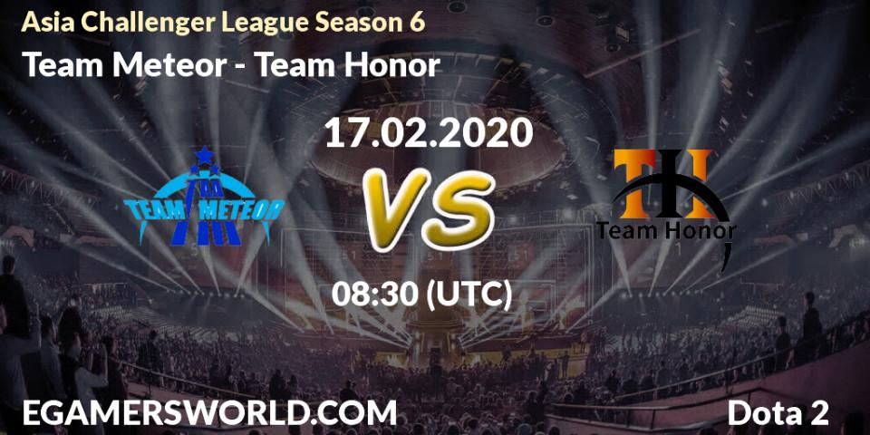 Team Meteor - Team Honor: прогноз. 21.02.20, Dota 2, Asia Challenger League Season 6