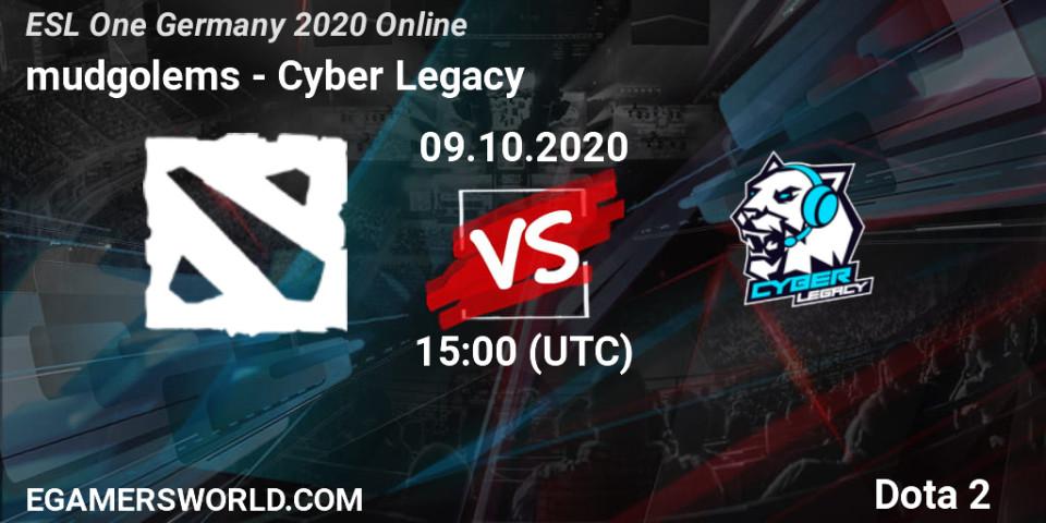 mudgolems - Cyber Legacy: прогноз. 09.10.20, Dota 2, ESL One Germany 2020 Online