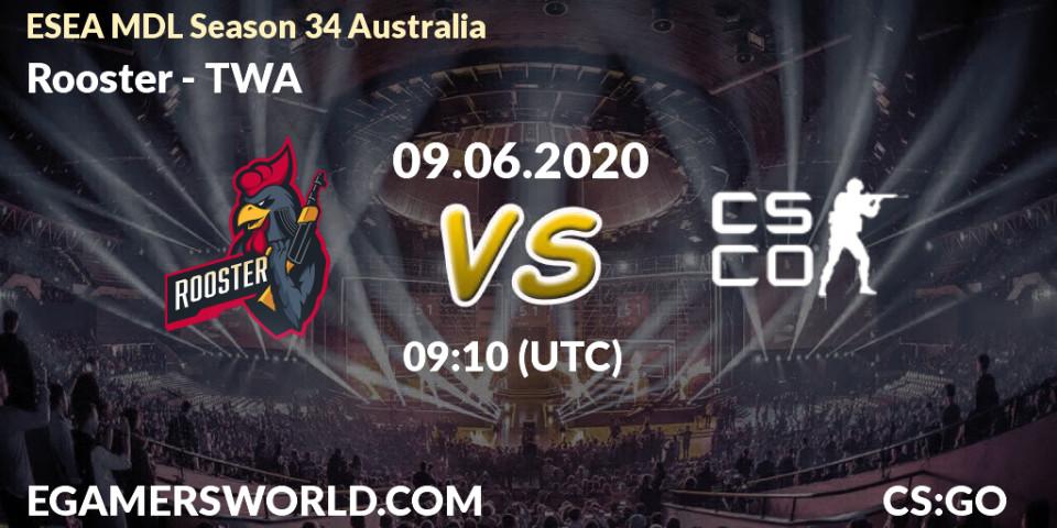 Rooster - TWA: прогноз. 14.06.2020 at 10:10, Counter-Strike (CS2), ESEA MDL Season 34 Australia