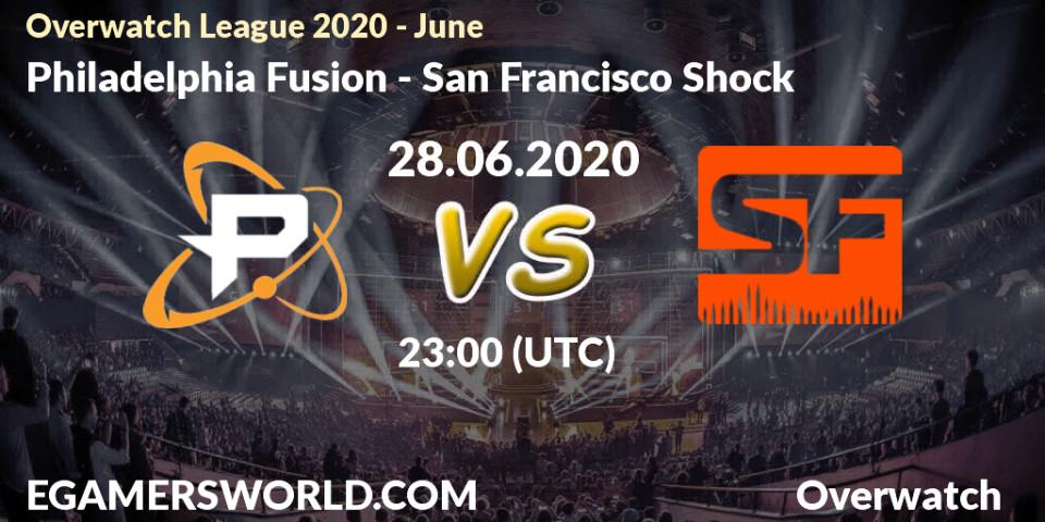 Philadelphia Fusion - San Francisco Shock: прогноз. 28.06.2020 at 23:00, Overwatch, Overwatch League 2020 - June