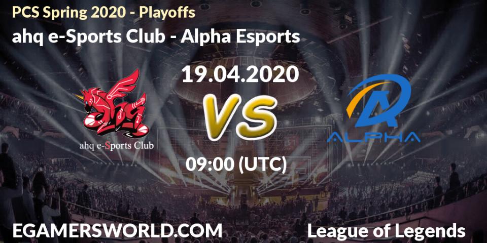 ahq e-Sports Club - Alpha Esports: прогноз. 19.04.20, LoL, PCS Spring 2020 - Playoffs