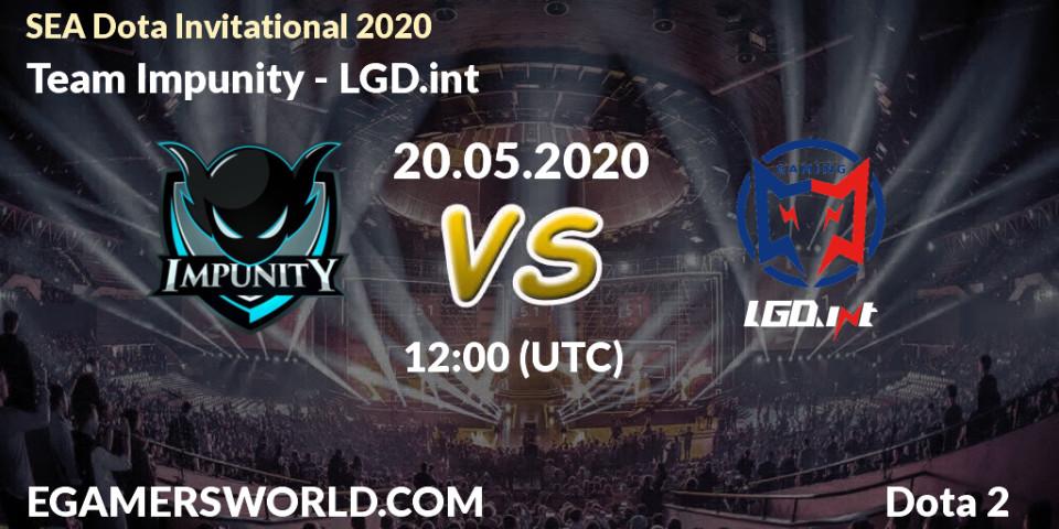 Team Impunity - LGD.int: прогноз. 20.05.2020 at 12:11, Dota 2, SEA Dota Invitational 2020
