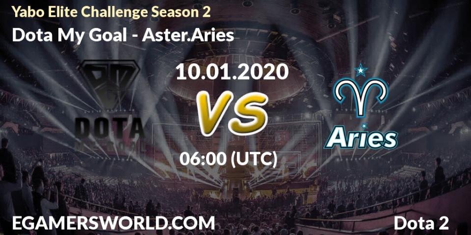 Dota My Goal - Aster.Aries: прогноз. 10.01.20, Dota 2, Yabo Elite Challenge Season 2