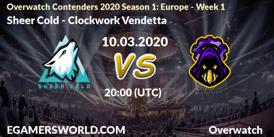Sheer Cold - Clockwork Vendetta: прогноз. 10.03.20, Overwatch, Overwatch Contenders 2020 Season 1: Europe - Week 1