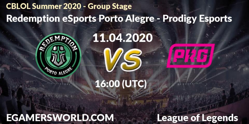 Redemption eSports Porto Alegre - Prodigy Esports: прогноз. 11.04.2020 at 16:00, LoL, CBLOL Summer 2020 - Group Stage
