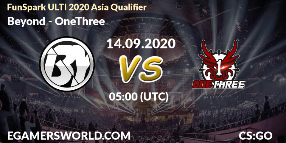 Beyond - OneThree: прогноз. 14.09.20, CS2 (CS:GO), FunSpark ULTI 2020 Asia Qualifier