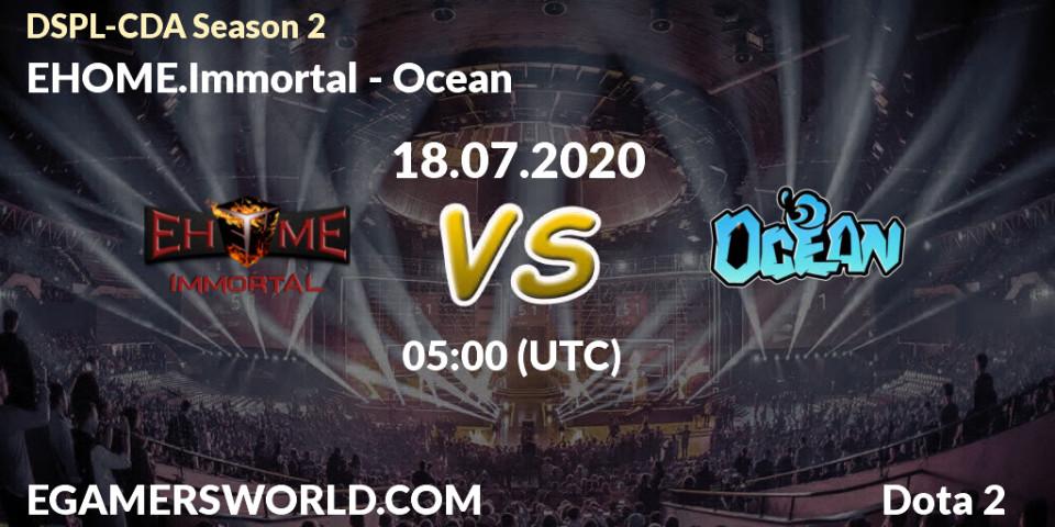 EHOME.Immortal - Ocean: прогноз. 18.07.20, Dota 2, Dota2 Secondary Professional League 2020 Season 2