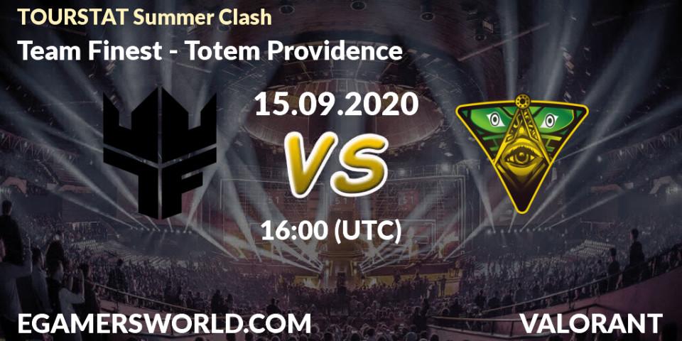 Team Finest - Totem Providence: прогноз. 15.09.2020 at 16:00, VALORANT, TOURSTAT Summer Clash