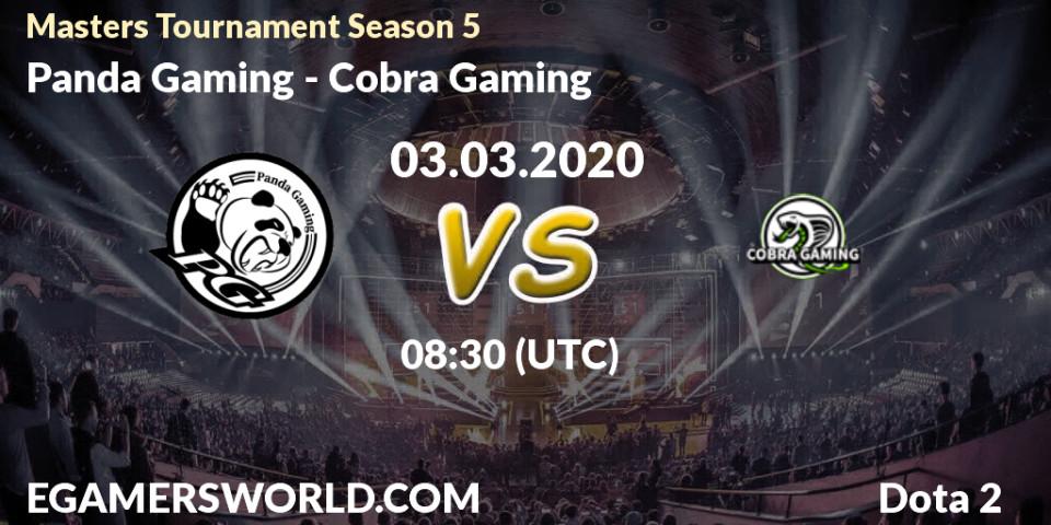 Panda Gaming - Cobra Gaming: прогноз. 03.03.20, Dota 2, Masters Tournament Season 5