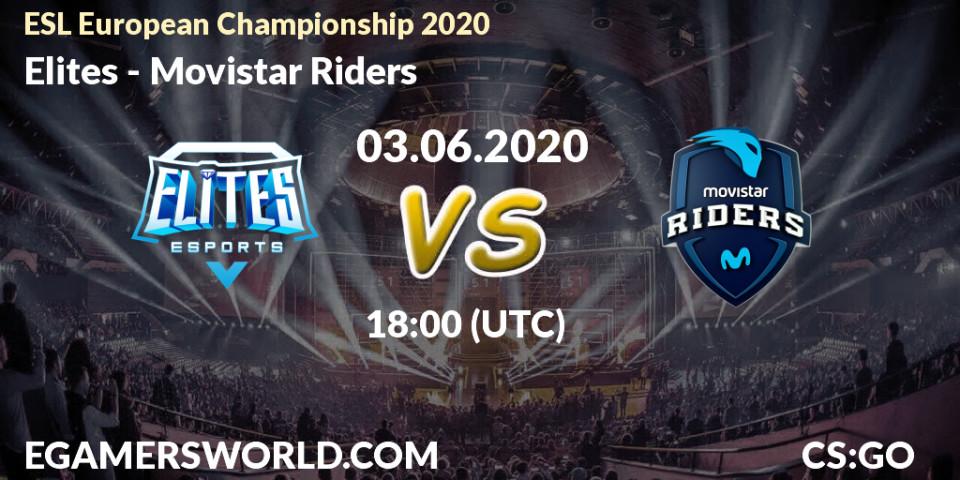 Elites - Movistar Riders: прогноз. 03.06.2020 at 18:00, Counter-Strike (CS2), ESL European Championship 2020