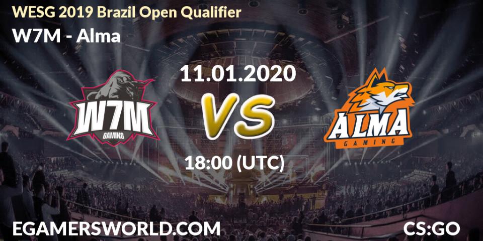 W7M - Alma: прогноз. 11.01.2020 at 18:10, Counter-Strike (CS2), WESG 2019 Brazil Open Qualifier