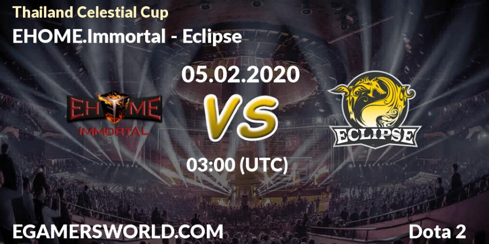 EHOME.Immortal - Eclipse: прогноз. 05.02.20, Dota 2, Thailand Celestial Cup