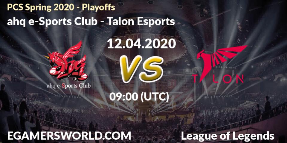 ahq e-Sports Club - Talon Esports: прогноз. 12.04.2020 at 08:38, LoL, PCS Spring 2020 - Playoffs