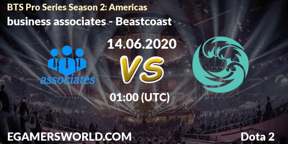 business associates - Beastcoast: прогноз. 14.06.2020 at 01:33, Dota 2, BTS Pro Series Season 2: Americas