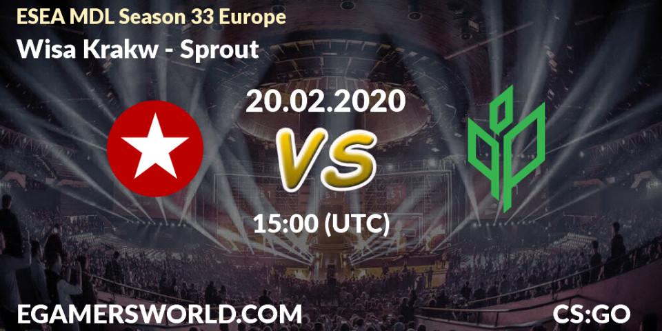 Wisła Kraków - Sprout: прогноз. 05.03.20, CS2 (CS:GO), ESEA MDL Season 33 Europe