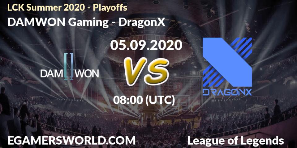 DAMWON Gaming - DragonX: прогноз. 05.09.2020 at 05:42, LoL, LCK Summer 2020 - Playoffs