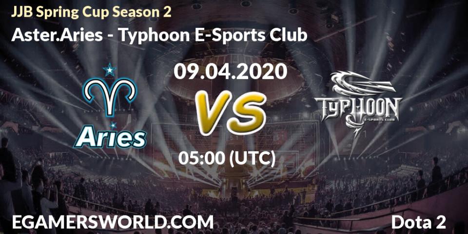 Aster.Aries - Typhoon E-Sports Club: прогноз. 09.04.2020 at 05:04, Dota 2, JJB Spring Cup Season 2