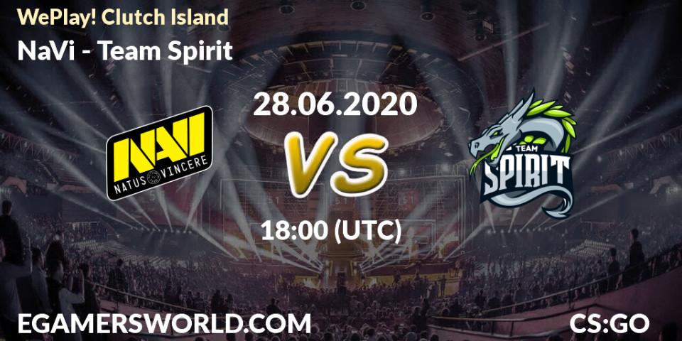 NaVi - Team Spirit: прогноз. 28.06.2020 at 18:00, Counter-Strike (CS2), WePlay! Clutch Island