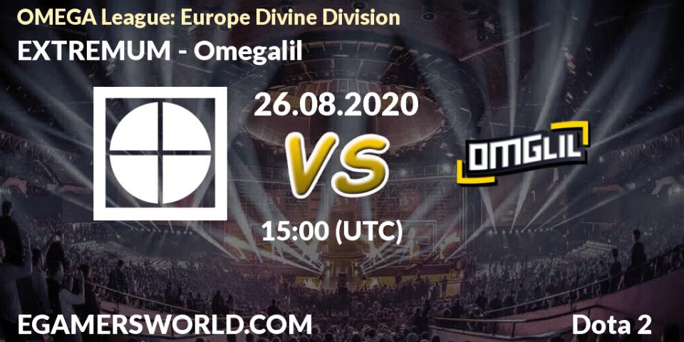 EXTREMUM - Omegalil: прогноз. 26.08.2020 at 15:08, Dota 2, OMEGA League: Europe Divine Division