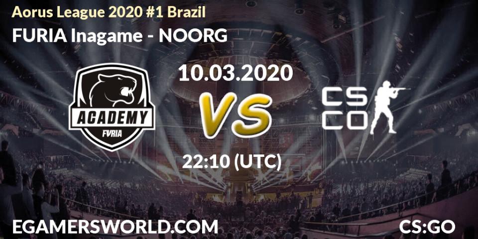 FURIA Inagame - NOORG: прогноз. 10.03.2020 at 22:10, Counter-Strike (CS2), Aorus League 2020 #1 Brazil