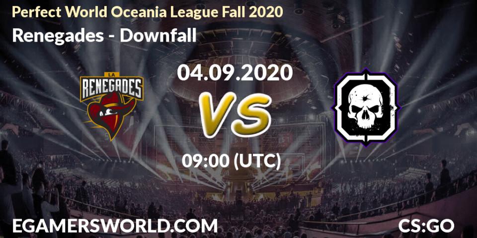Renegades - Downfall: прогноз. 04.09.2020 at 09:30, Counter-Strike (CS2), Perfect World Oceania League Fall 2020