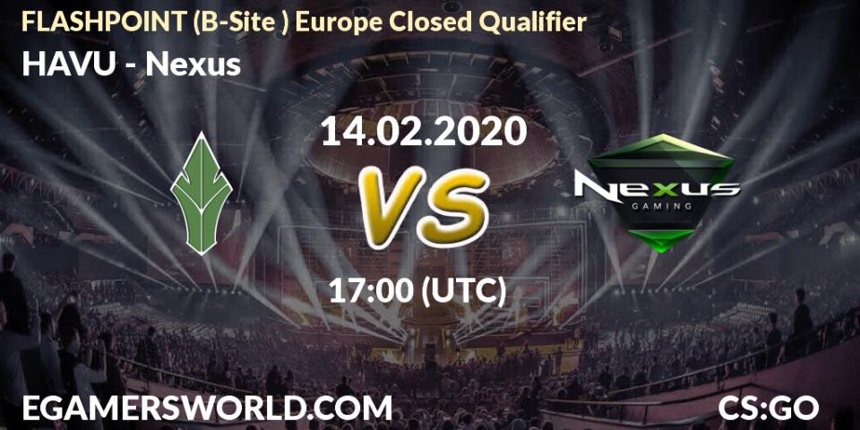 HAVU - Nexus: прогноз. 14.02.2020 at 17:15, Counter-Strike (CS2), FLASHPOINT Europe Closed Qualifier