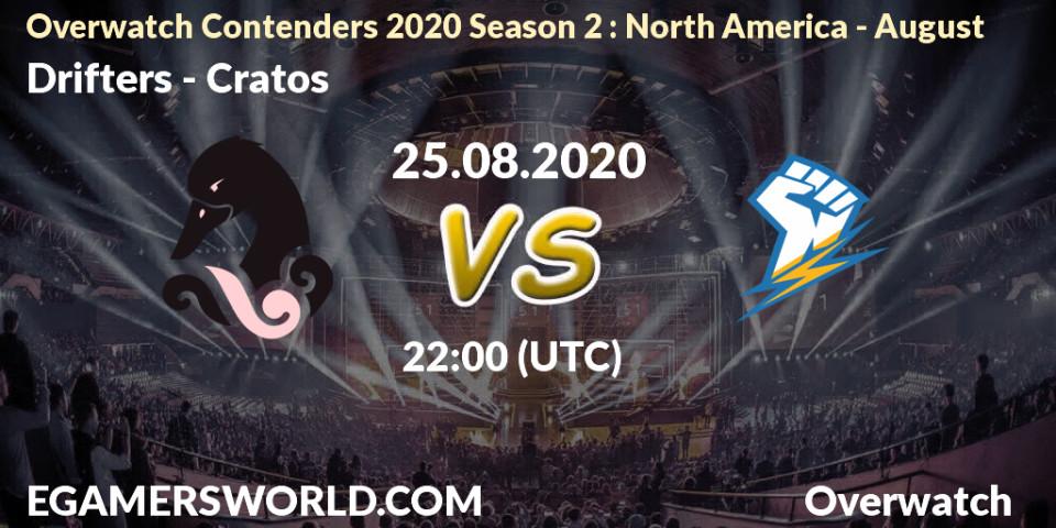Drifters - Cratos: прогноз. 25.08.2020 at 22:00, Overwatch, Overwatch Contenders 2020 Season 2: North America - August