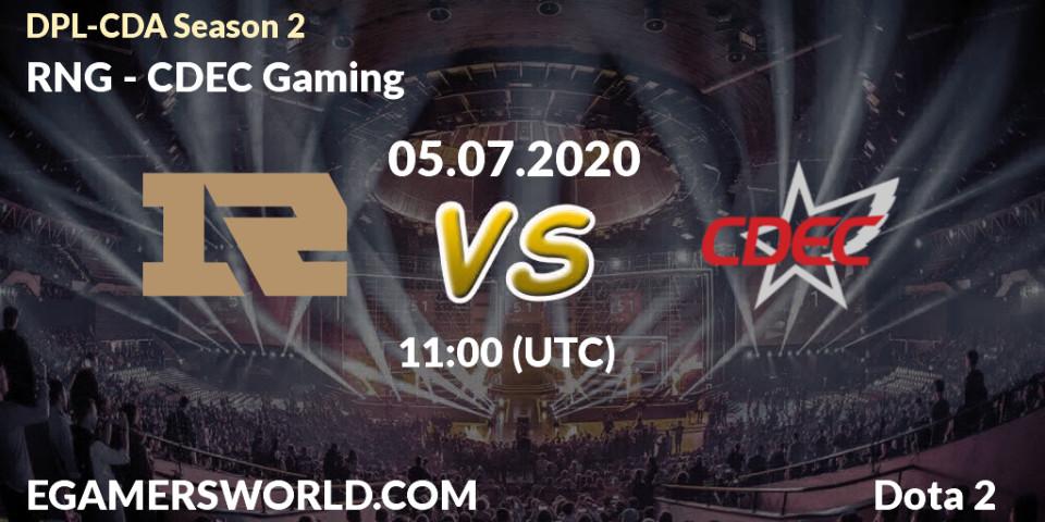 RNG - CDEC Gaming: прогноз. 05.07.2020 at 11:12, Dota 2, DPL-CDA Professional League Season 2