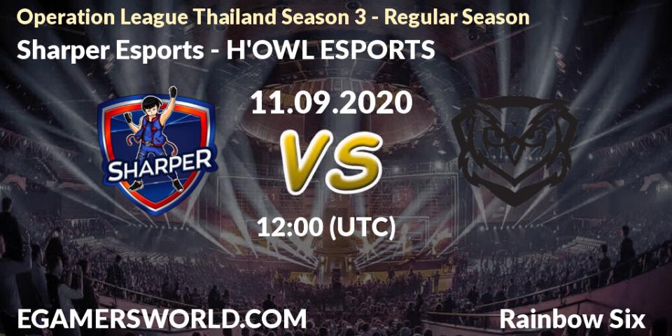 Sharper Esports - H'OWL ESPORTS: прогноз. 11.09.2020 at 12:00, Rainbow Six, Operation League Thailand Season 3 - Regular Season