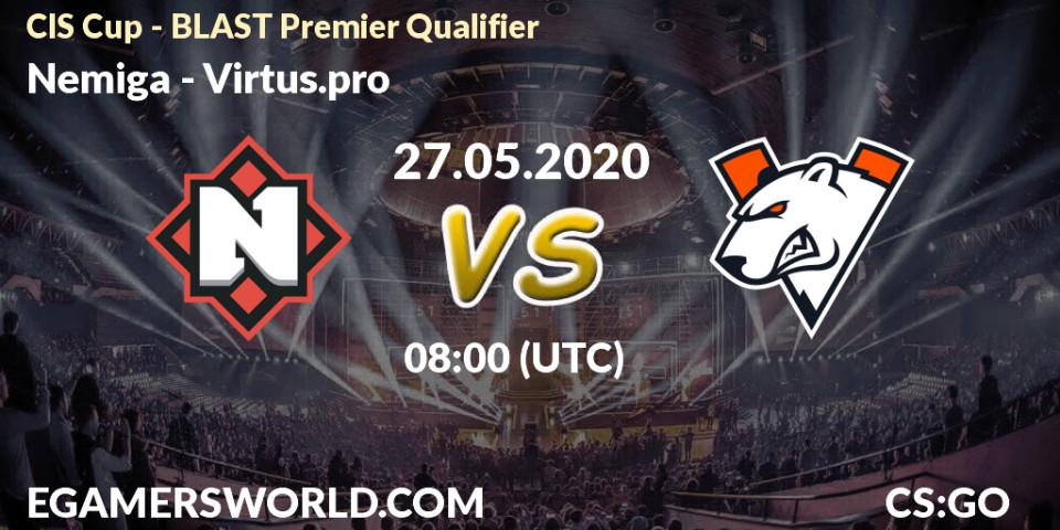 Nemiga - Virtus.pro: прогноз. 27.05.2020 at 08:00, Counter-Strike (CS2), CIS Cup - BLAST Premier Qualifier