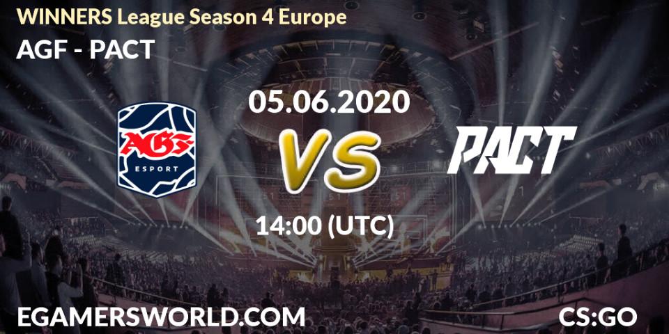 AGF - PACT: прогноз. 05.06.2020 at 14:05, Counter-Strike (CS2), WINNERS League Season 4 Europe