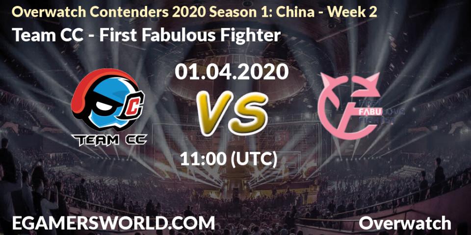 Team CC - First Fabulous Fighter: прогноз. 01.04.2020 at 11:00, Overwatch, Overwatch Contenders 2020 Season 1: China - Week 2