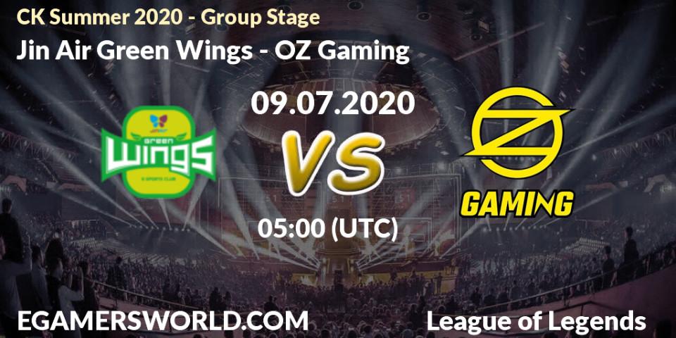 Jin Air Green Wings - OZ Gaming: прогноз. 09.07.20, LoL, CK Summer 2020 - Group Stage