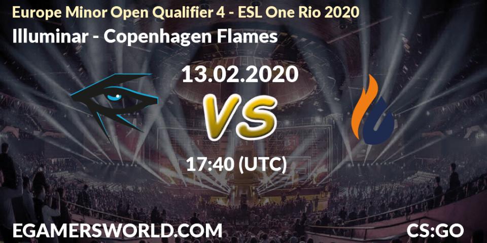 Illuminar - Copenhagen Flames: прогноз. 13.02.2020 at 17:40, Counter-Strike (CS2), Europe Minor Open Qualifier 4 - ESL One Rio 2020