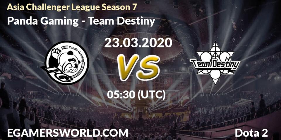 Panda Gaming - Team Destiny: прогноз. 23.03.20, Dota 2, Asia Challenger League Season 7