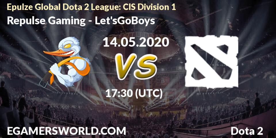 Repulse Gaming - Let'sGoBoys: прогноз. 14.05.2020 at 17:42, Dota 2, Epulze Global Dota 2 League: CIS Division 1