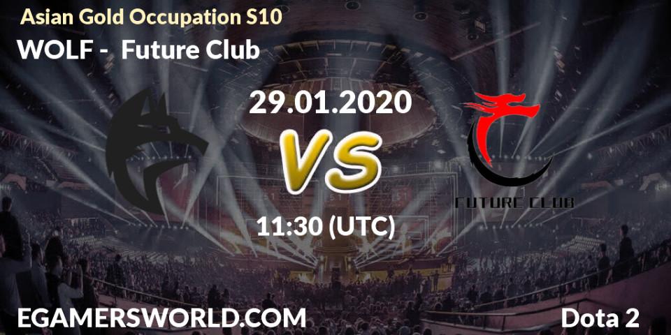 WOLF - Future Club: прогноз. 20.01.20, Dota 2, Asian Gold Occupation S10