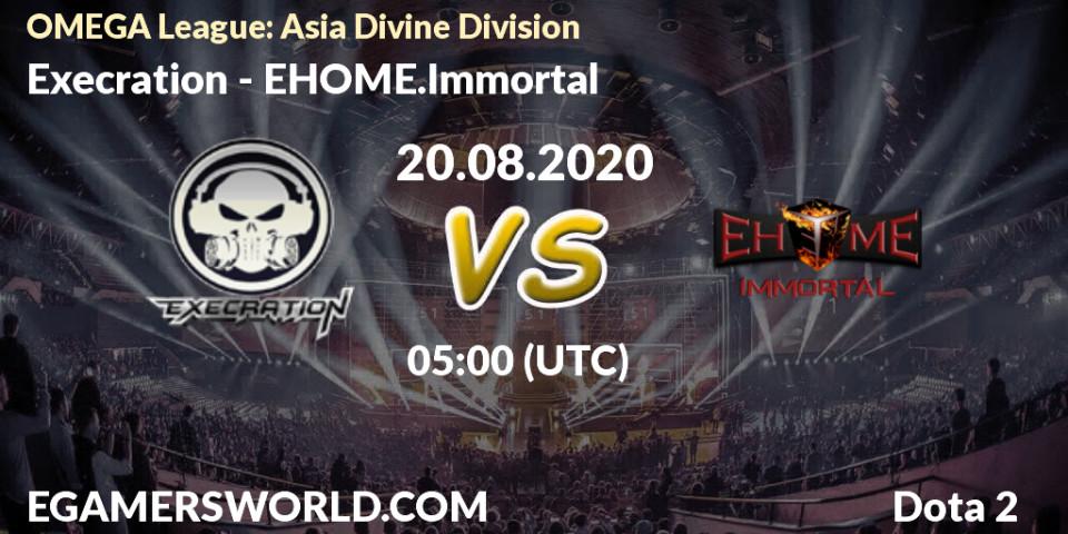 Execration - EHOME.Immortal: прогноз. 20.08.20, Dota 2, OMEGA League: Asia Divine Division